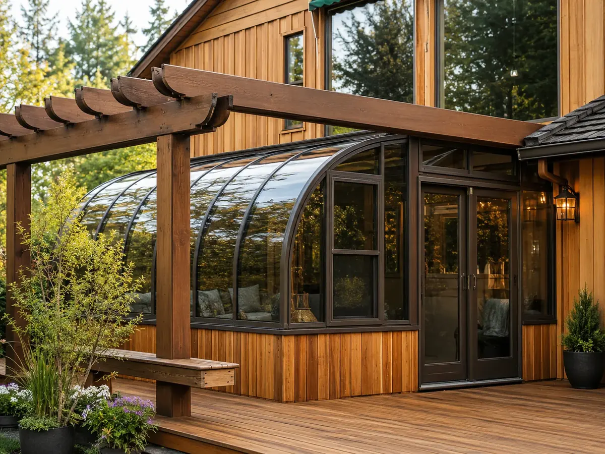 Cedar Home Solarium Entry